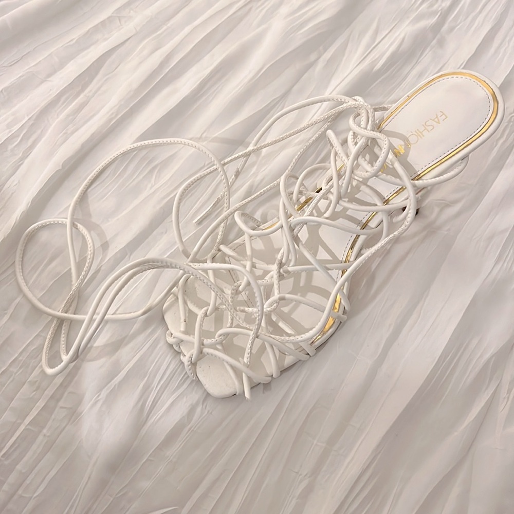 White string heels